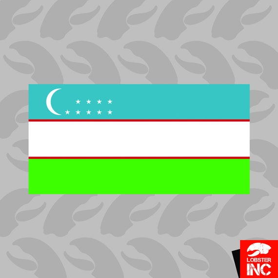 Uzbek Emblem Sticker Decal Vinyl Uzbekistan flag UZB UZ