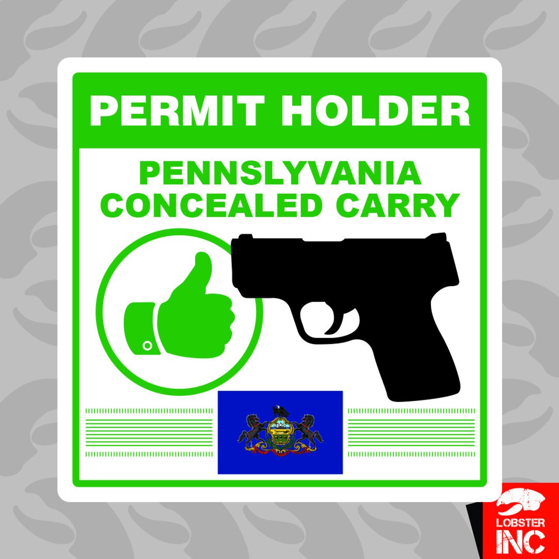 Pennsylvania Concealed Carry Permit Holder Sticker Self Etsy