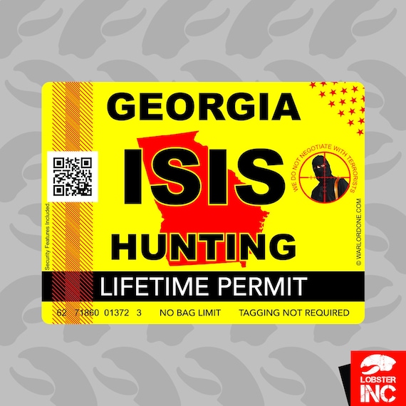 Oklahoma Terrorist Hunting Permit Sticker Decal Vinyl License OK