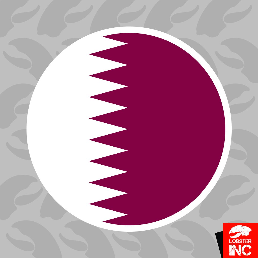 Round Qatari Flag Sticker Self Adhesive Vinyl Qatar Qat Qa Etsy Hong Kong