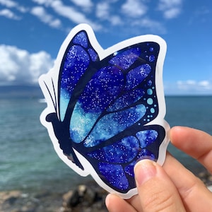 Galaxy Butterfly With Milky Way Vinyl Sticker