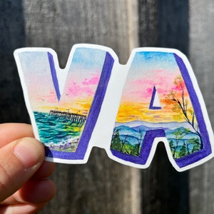 Virginia Sticker | Virginia State Sticker | Virginia Beach Sticker | Blue Ridge Mountains Sticker | Shenandoah National Park Sticker
