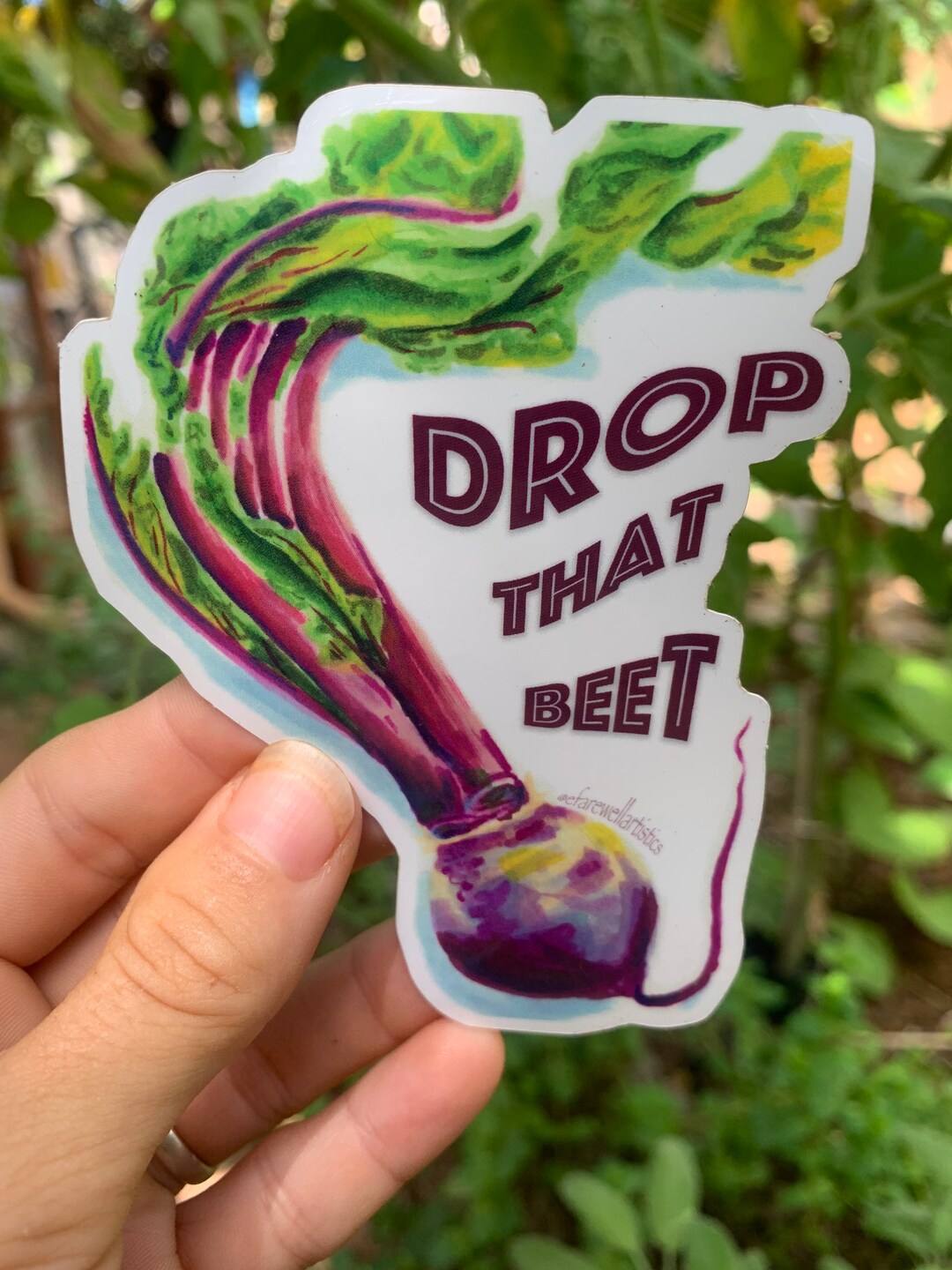 Beet Sticker | Garden Sticker | Vinyl Waterproof Sticker | Watercolor ...