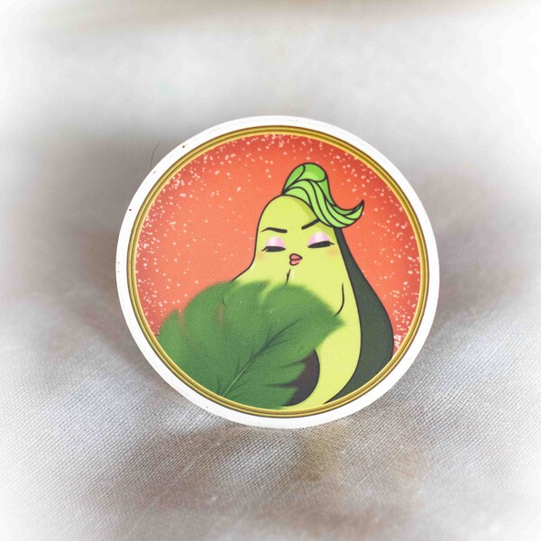 Burlesque Avocado Dancer Sticker Avocado Sticker Tropical Artwork Tropical Sticker Monstera Leaf Sticker Monstera Painting