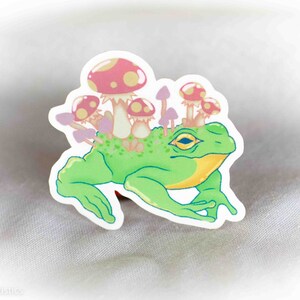 Toadstool Toad and Mushroom Vinyl Sticker