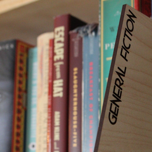 Personalized Library Genre Divider Book Nerd Bibliophile Etsy