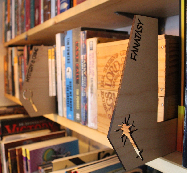 Library Genre Book Dividers for at Home Libraries Set of 8 Etsy