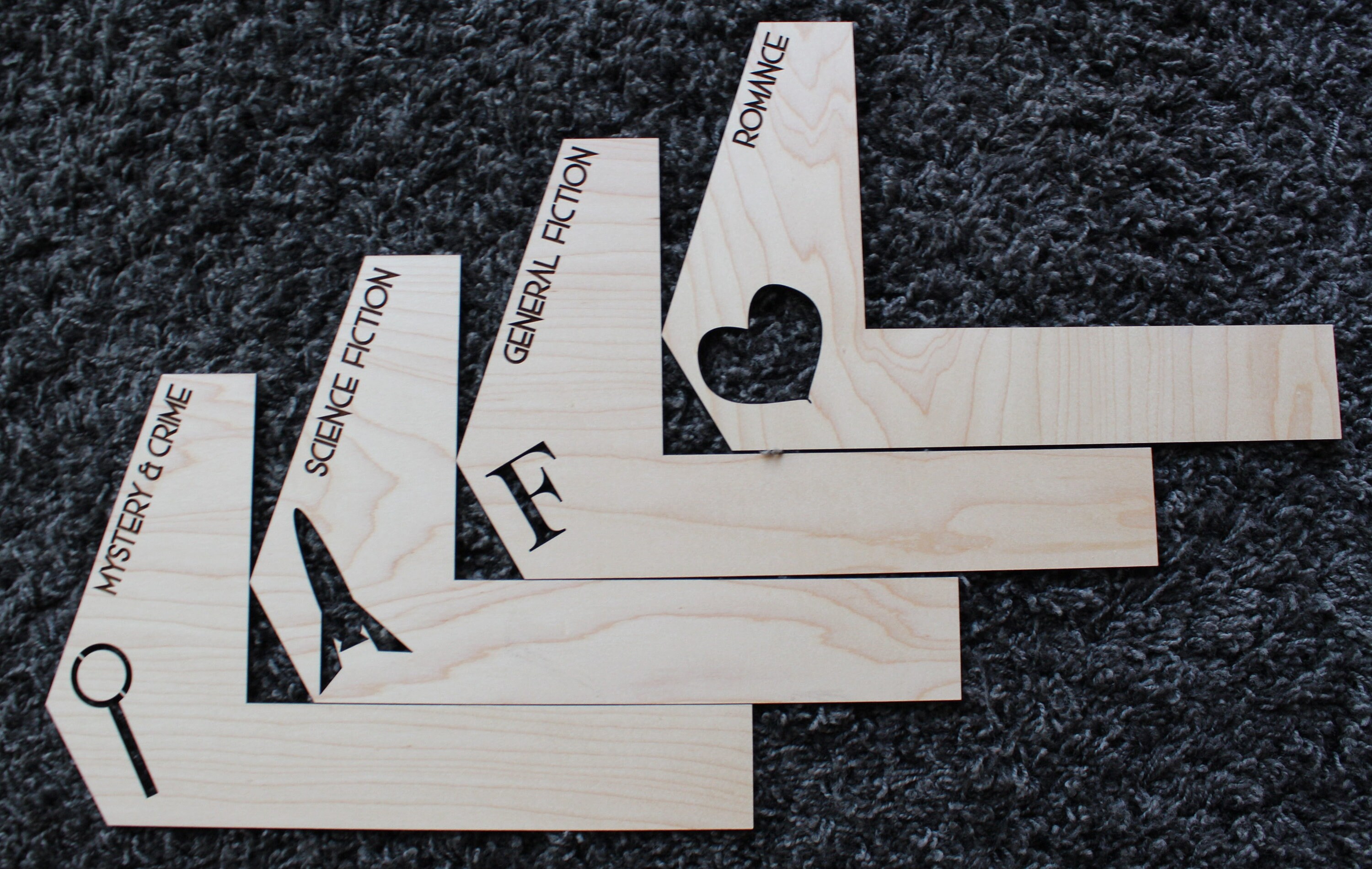 Library Book Dividers Set of 4 Etsy UK