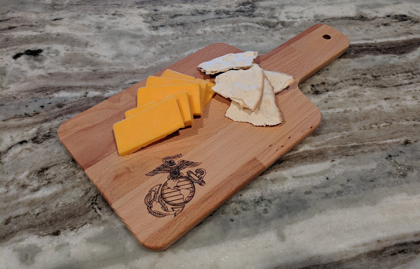 Marine Corps Cutting Board Cheese Board USMC Military Gift Etsy