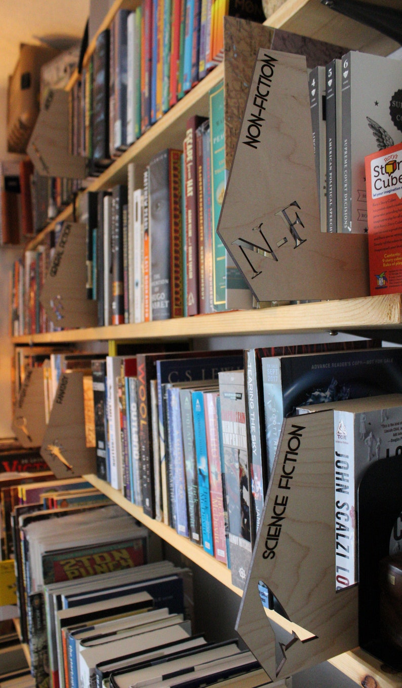 Library Genre Book Dividers for at Home Libraries Set of 8 Etsy