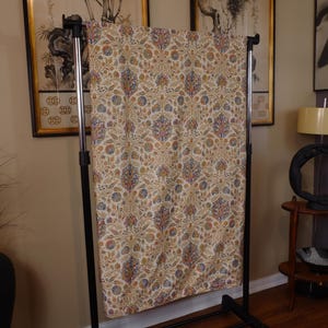 Ralph Lauren Queen/Full DUVET Cover *ONLY* MARRAKESH Rug Tapestry Duvet Comforter Cover Sateen Tan Multi Color Floral Abstract