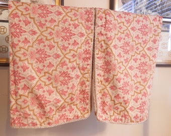 Pair of Ralph Lauren Langham Briarleigh Corded Pillow Shams Gorgeous Floral Design With Vibrant Colors Including Red Brown and Tan LOVELY