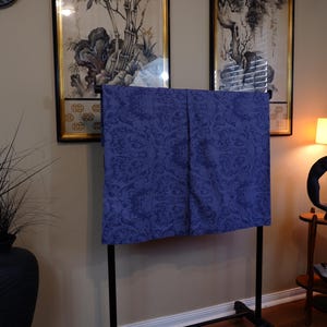 Ralph Lauren AVERY Blue Damask Pair KING Federe per cuscini RARE Find Made in U S A 100% cotone
