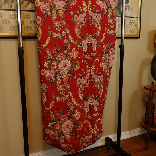Ralph Lauren Full Fitted Sheet MARSEILLES Red Floral Great Condition RARE Htf!!  USA Made