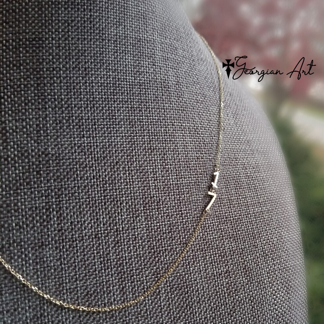 Personalized Mini Numbers Charm Necklace in Solid Gold: 10K, 14K or 18K ...