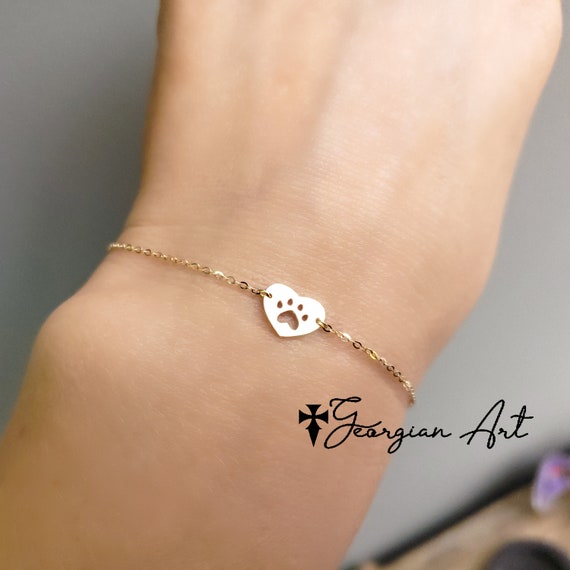 paw print anklet