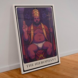 Der Hierophant Tarotkartendruck – Queer Gay Bär Kunst in Slips | LGBTQ+ Digital Download von WoofyBriefs