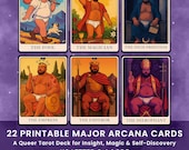 Queer Major Arcana Tarot Deck: LGBTQ+ Spiritual Altar Decor (PDF Download)