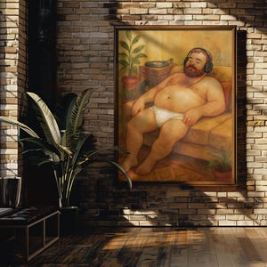 Gay Bear Vinyl Art Print: Body Positive Queer Decor (Digital Download)