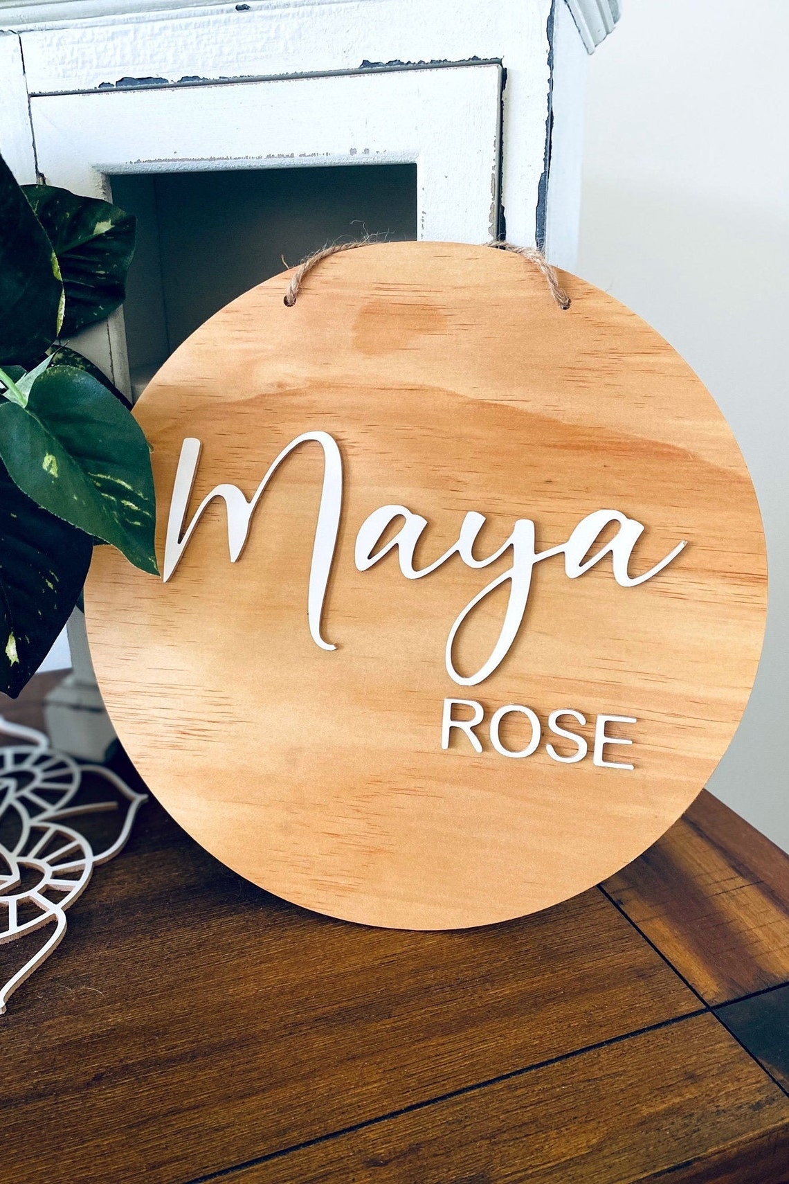 Personalised Wooden Name Sign bedroom sign children's Etsy