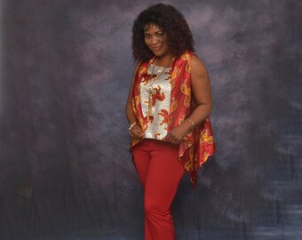 Throw over jacketshawl Artificial silk Ankara Throw Over