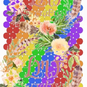Rainbow Rhinestone Pen Template