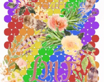 Rainbow Rhinestone Pen Template