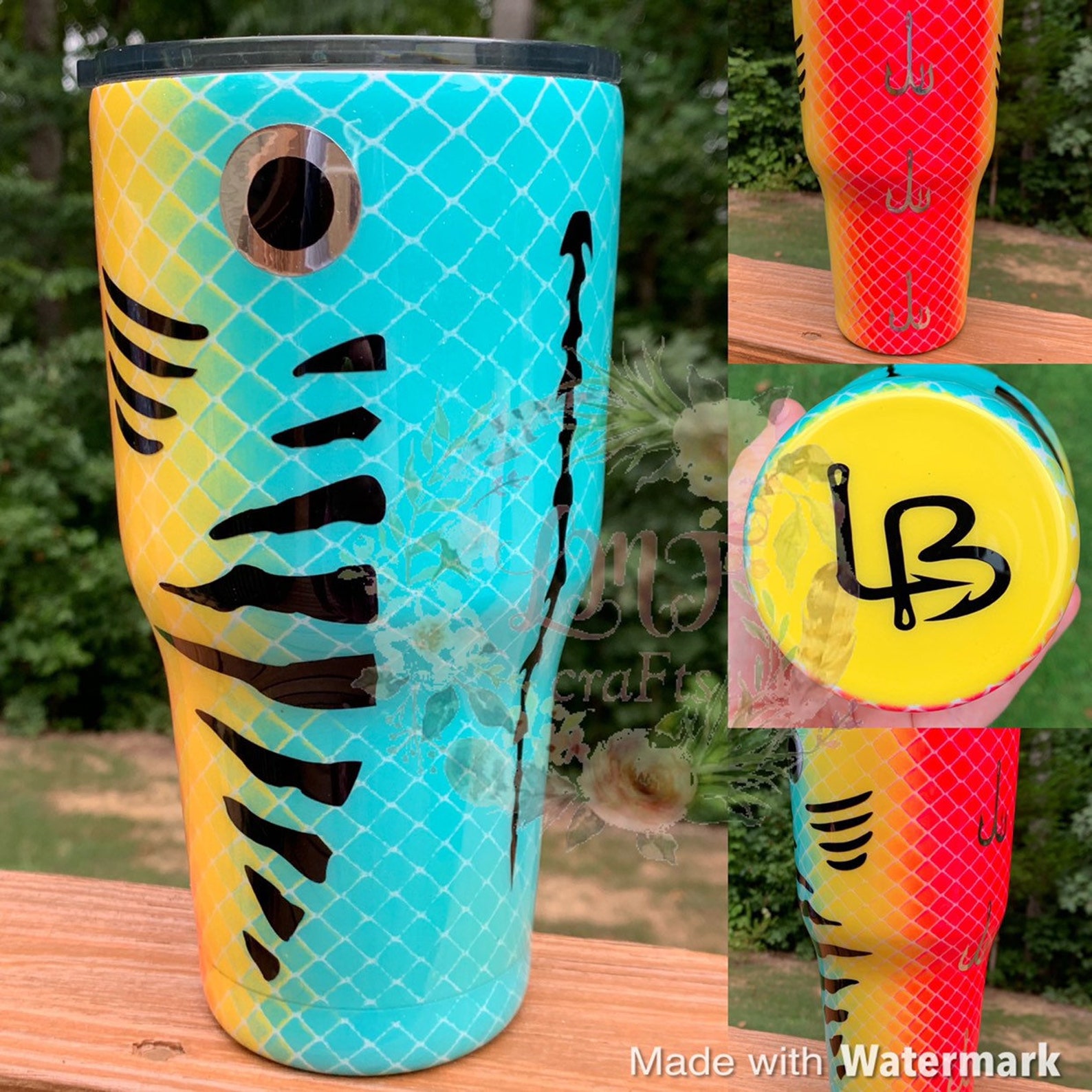 Fishing Lure Tumbler // Stainless Steel // Fishing Cup Etsy