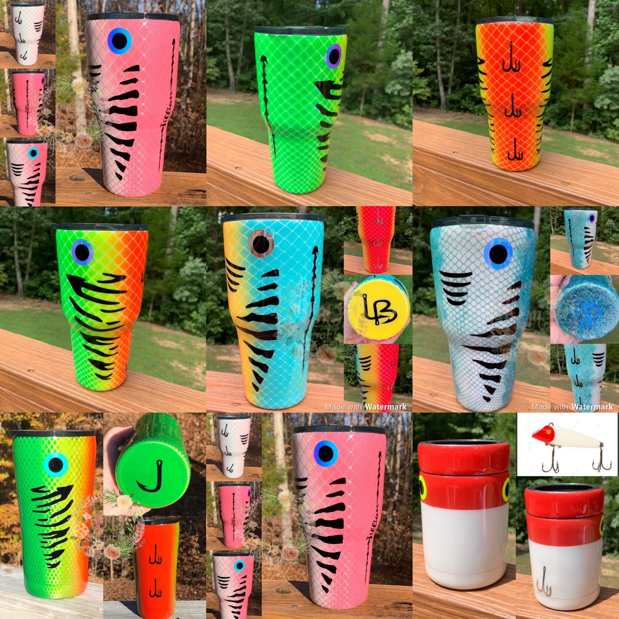 Fishing Lure Tumbler // Stainless Steel // Fishing Cup Etsy