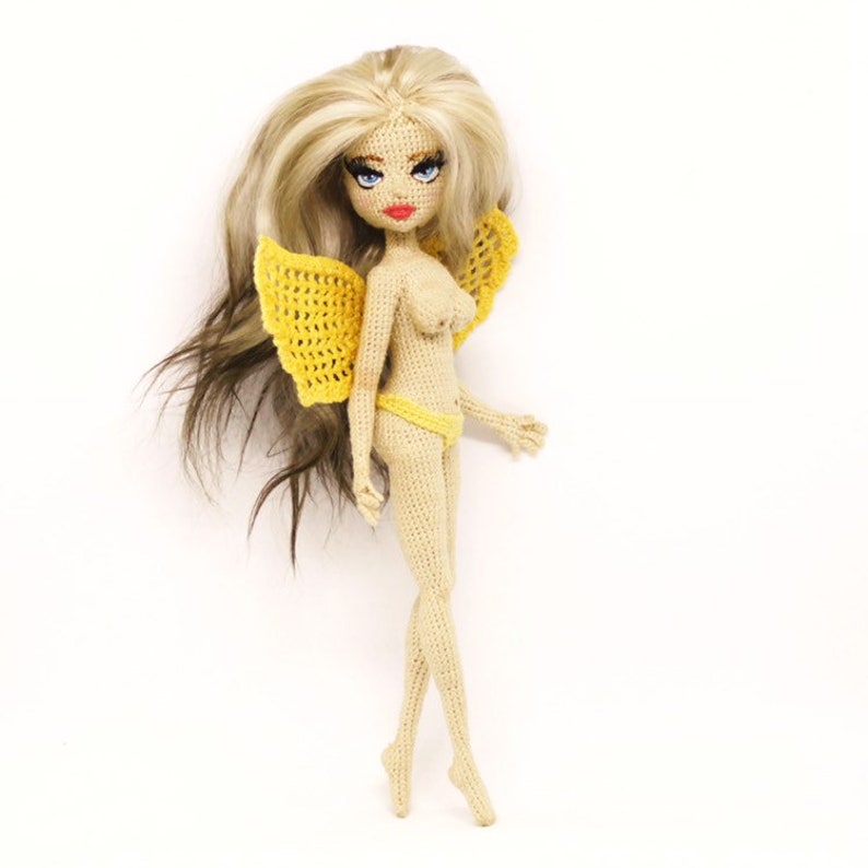 doll tutorial Crochet pattern doll body with wings,handmade amigurumi doll by smolly/_dolls