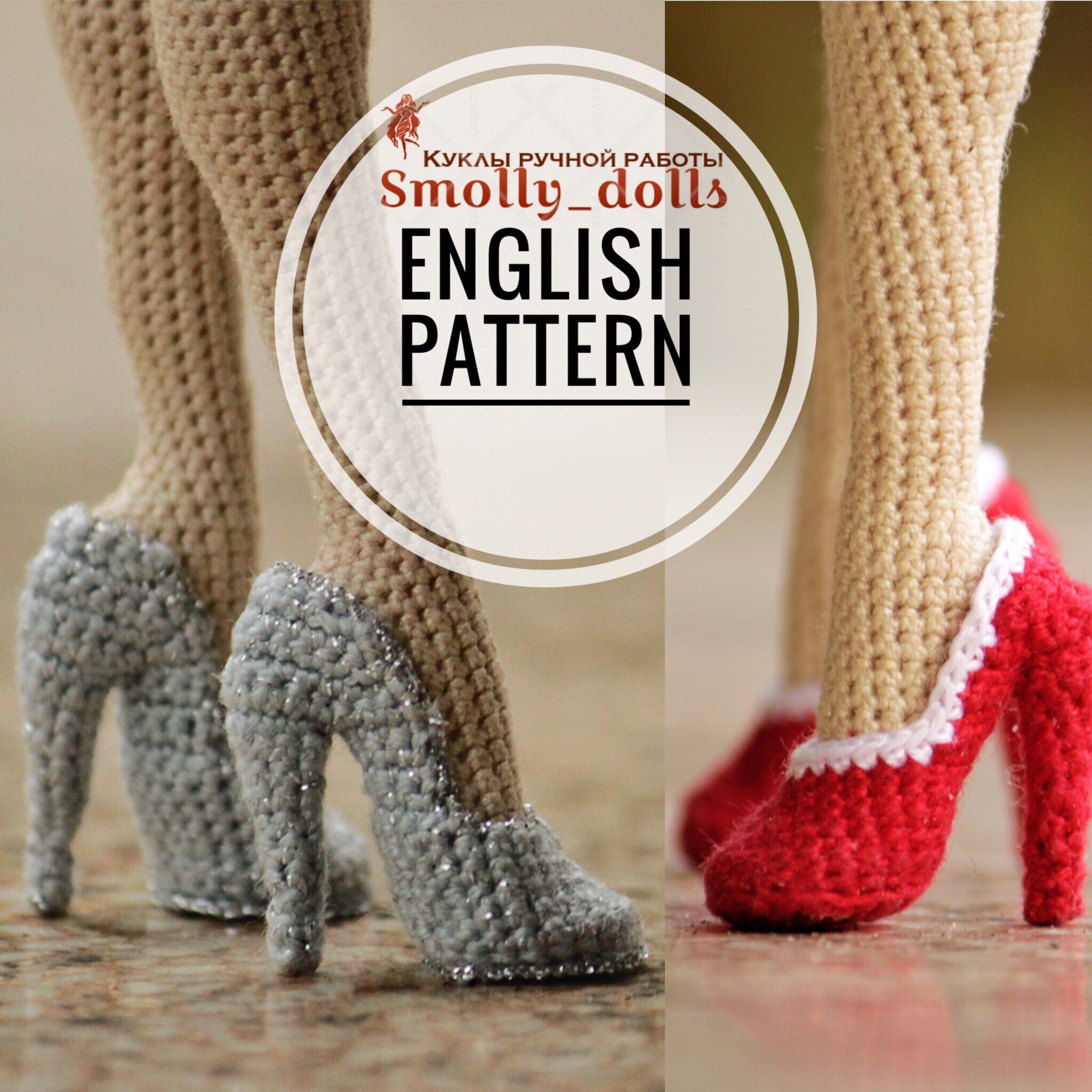 Highheeled shoes crochet pattern Etsy