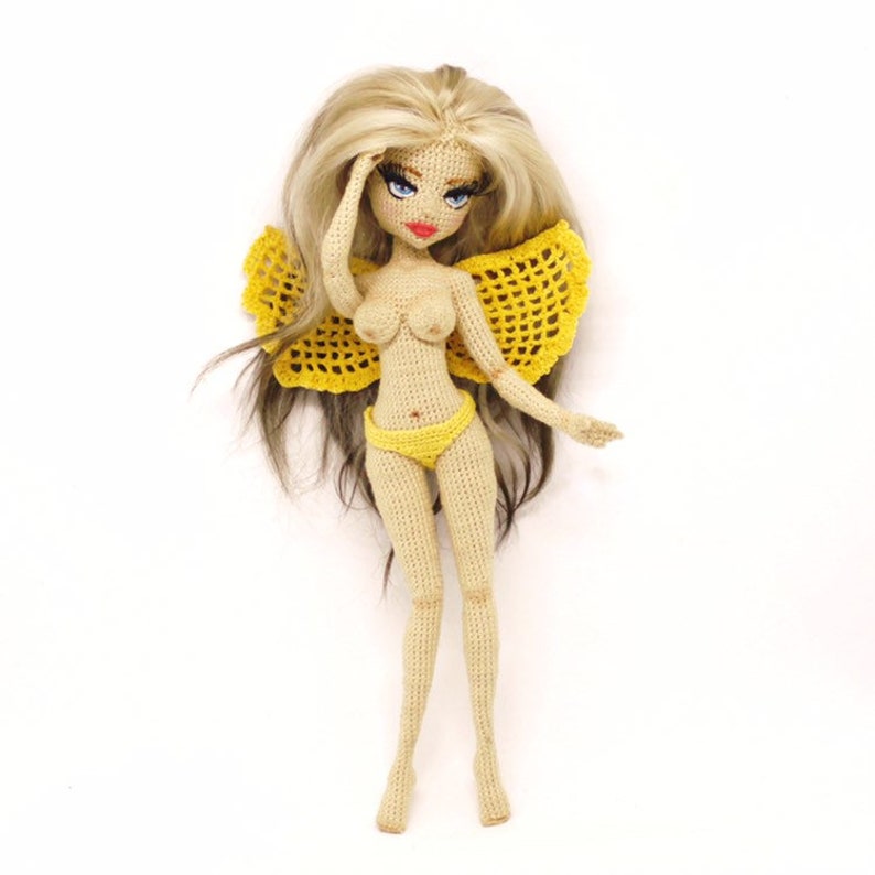 doll tutorial Crochet pattern doll body with wings,handmade amigurumi doll by smolly/_dolls