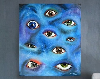Pintura de ojos, pintura espacial expresiva