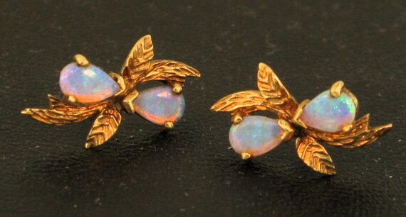 Vintage Opal Earring Studs - image 3