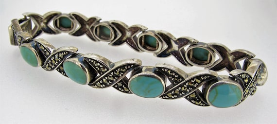 Vintage Late 1940s Sterling Silver Link Bracelet … - image 10