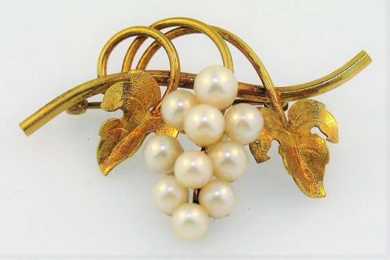 Vintage 1950s Danecraft 12K GF Cultured Pearl Gra… - image 2