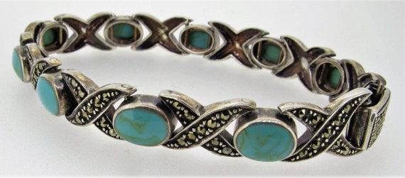 Vintage Late 1940s Sterling Silver Link Bracelet … - image 2