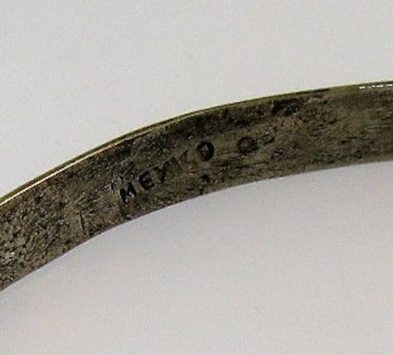 Vintage Sterling Silver Handmade Mexican Bangle - image 7