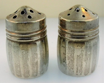 Antique Mini Sterling Silver Salt and Pepper Shakers