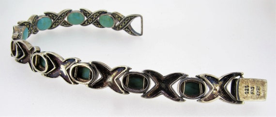 Vintage Late 1940s Sterling Silver Link Bracelet … - image 7