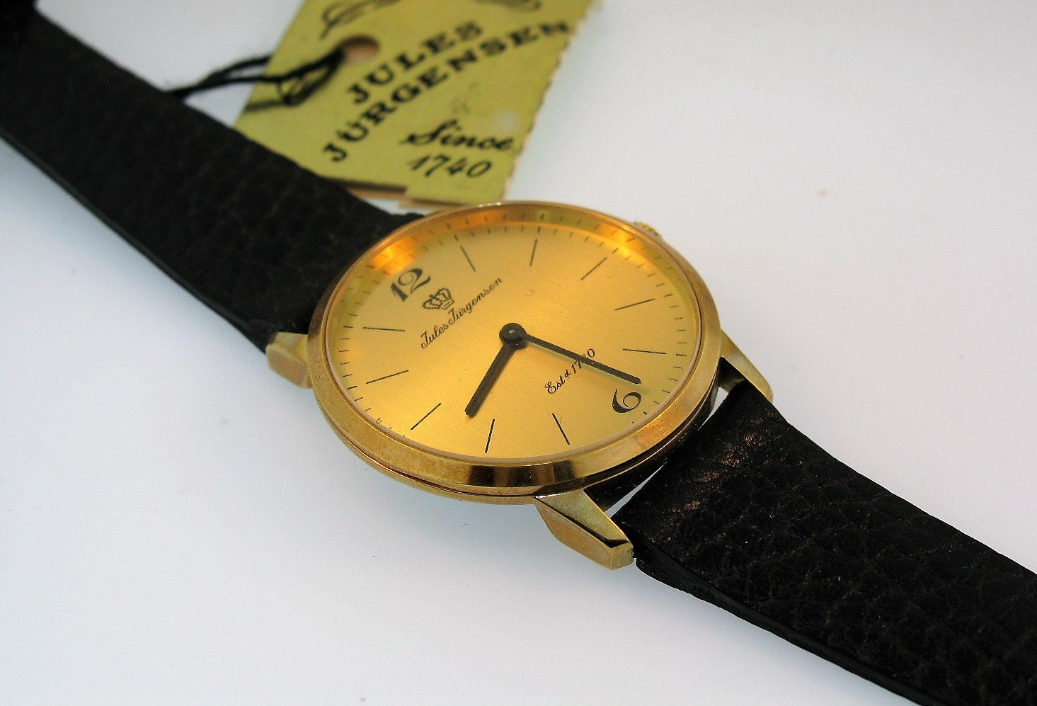 Vintage Jules Jurgensen Self Winding Men's Wrist Watch in Original Box