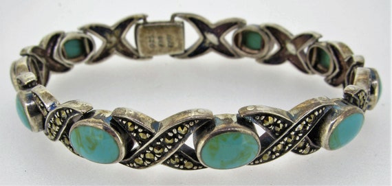 Vintage Late 1940s Sterling Silver Link Bracelet … - image 6