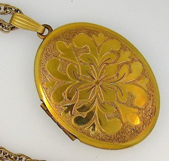 Vintage 1950s Winard 12K Gold Filled Double Sided Oval