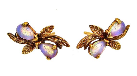 Vintage Opal Earring Studs - image 2