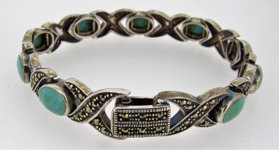 Vintage Late 1940s Sterling Silver Link Bracelet … - image 3