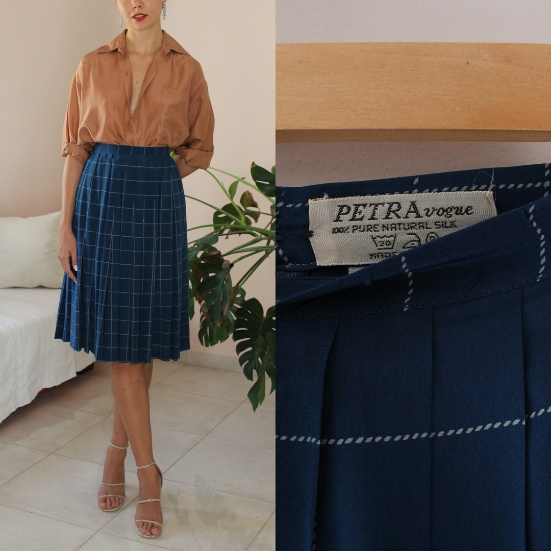 Jupe En Soie Vintage Garella - Taille 6 - Longueur 62 Cm - Occasion Très Bon état - Style A-Line