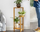 3 Tier Corner Wooden Plant Stand Ladder Flower Pot Display Rack Shelf Gift Organization Minimalistic Best Seller