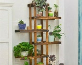 Pine Wood Stand For Plants, Bathroom, Bookcase, Shelf, Rack Corner Flower Holder Indoor Garden, Plant ladder