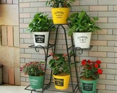 Multi 6 Tier Plant Stand Flower Planter Rack Metal Flower Pot Holder, Home Garden Living Room Entrance Decor Accent Indoor Gardening ON SALE