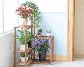 Wood Garden Stand Corner Wooden Plant Stand Ladder Flower Pot Display Rack Shelf Gift Organization For Planters ON SALE